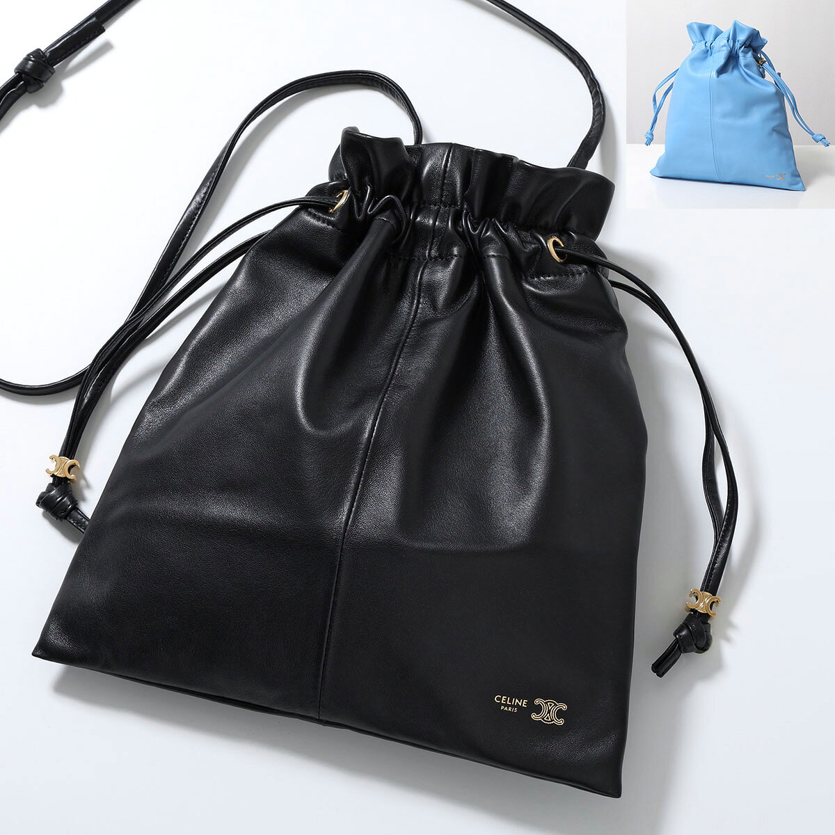 CELINE セリーヌ ハンドバッグ SMALL CRYSTAL POUCH スモール クリスタル ポーチ 123662J79.07QH 123662J79.38NO 123662J79.07SB レディース レザー トリオンフ ロゴ 巾着 鞄