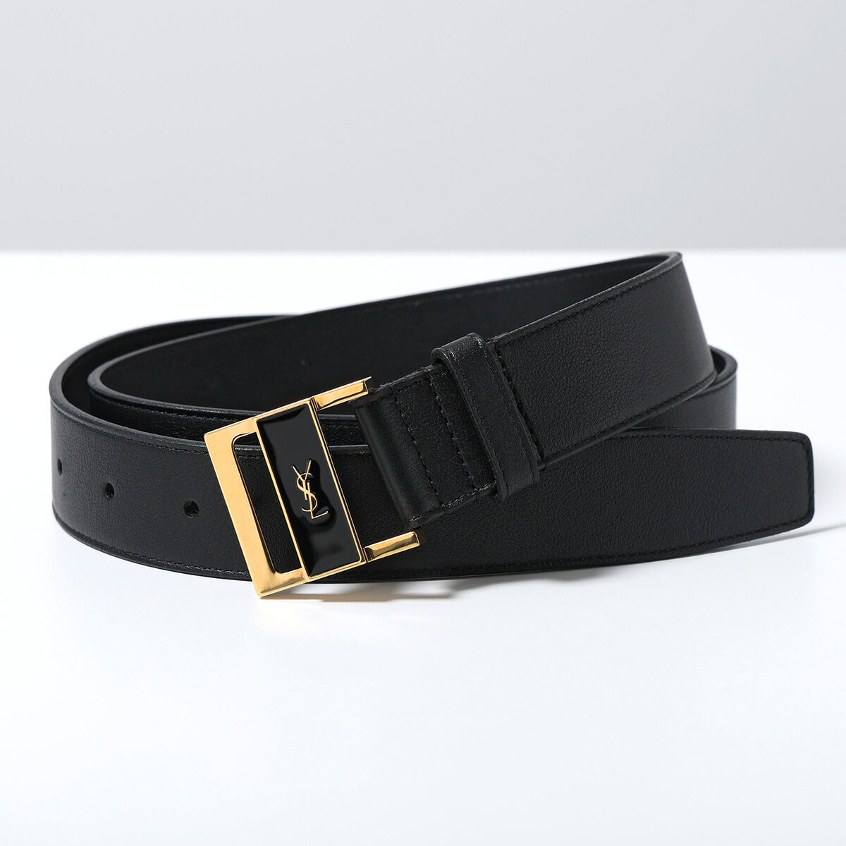 SAINT LAURENT ブラックレザーベルト　80 SAINT LAURENT ブラックレザーベルト 80 SAINT LAURENT(サンローラン