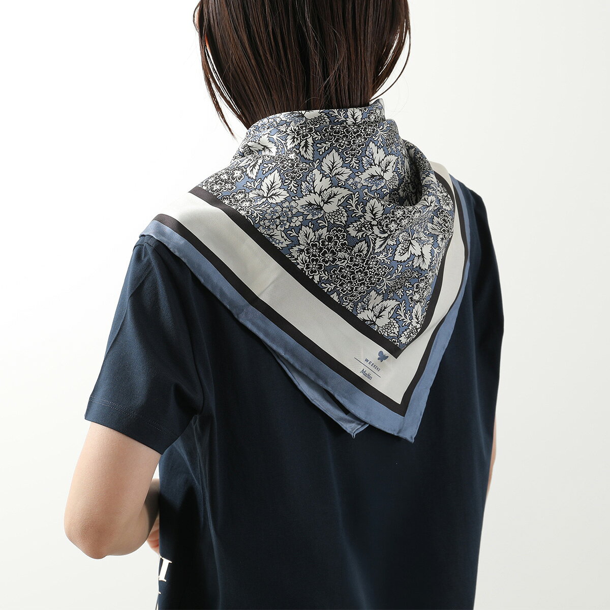 WEEKEND MAX MARA ウィークエンド マックスマーラ スカーフ ONESTO オネスト レディース 90×90 シルク フラワー 花柄 ストール auc-marks-run-10568208 インポートセレクトmusee サンプル画像3