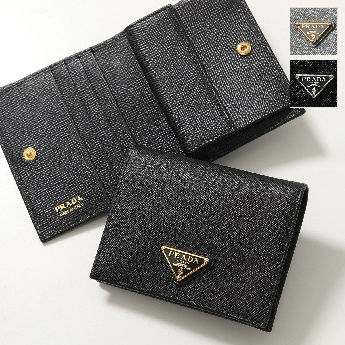 楽天市場】PRADA サフィアーノレザー 財布 スナップ開閉の通販