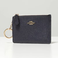 COACH コーチ 57841 GDOLF レザー キーリング付き カードケース コインケース パスケース ミニ財布 GD/lnk フラグメントケース レディース