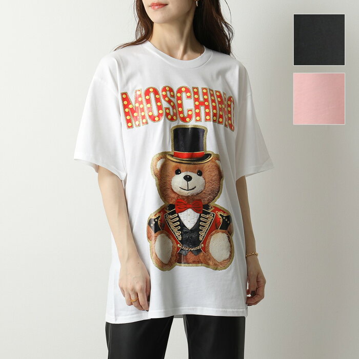 MOSCHINO COUTURE! モスキーノ クチュール V0702 0540 カラー3色 テディベア クルーネック 半袖 Tシャツ オーバーサイズ カットソー レディース