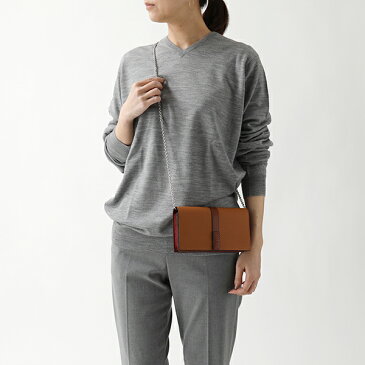 【ポイント10倍対象!24日(火)18時〜】LOEWE ロエベ 124.12.U51 BILLETERO CON CADENA ショルダーウォレット チェーン ポシェット 二つ折り長財布 3639/LIGHT-CARAME 鞄 レディース【PT_10】