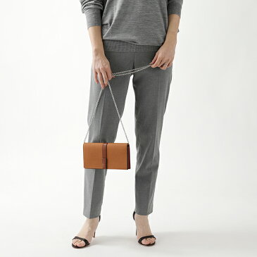 【ポイント10倍対象!24日(火)18時〜】LOEWE ロエベ 124.12.U51 BILLETERO CON CADENA ショルダーウォレット チェーン ポシェット 二つ折り長財布 3639/LIGHT-CARAME 鞄 レディース【PT_10】