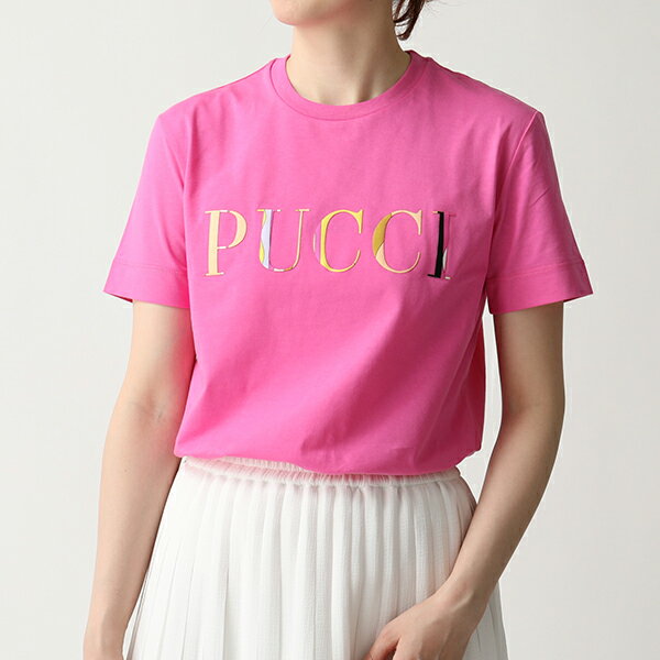 EMILIO PUCCI エミリオプッチ 9EJP73 9E986 398 プッチ柄ロゴ 半袖Tシャツ カットソー レディース