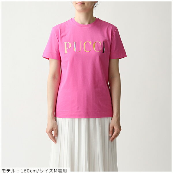 EMILIO PUCCI エミリオプッチ 9EJP73 9E986 398 プッチ柄ロゴ 半袖Tシャツ カットソー レディース
