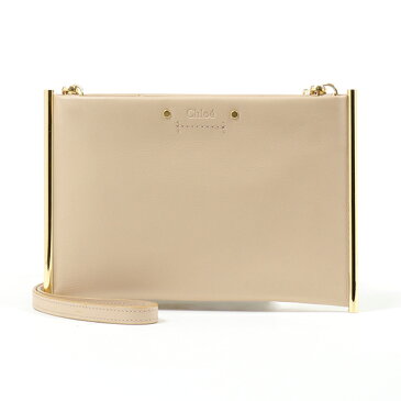 Chloe クロエ CHC18UP021H1Z 278 レザー ショルダーバッグ ポシェット フラットポーチ PearlBeige レディース