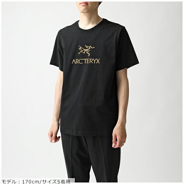 【エントリーでポイント最大16倍！5日限定】ARCTERYX アークテリクス 24013 Arc Word T Shirt SS クルーネック 半袖 Tシャツ プリント カットソー BLACK メンズ