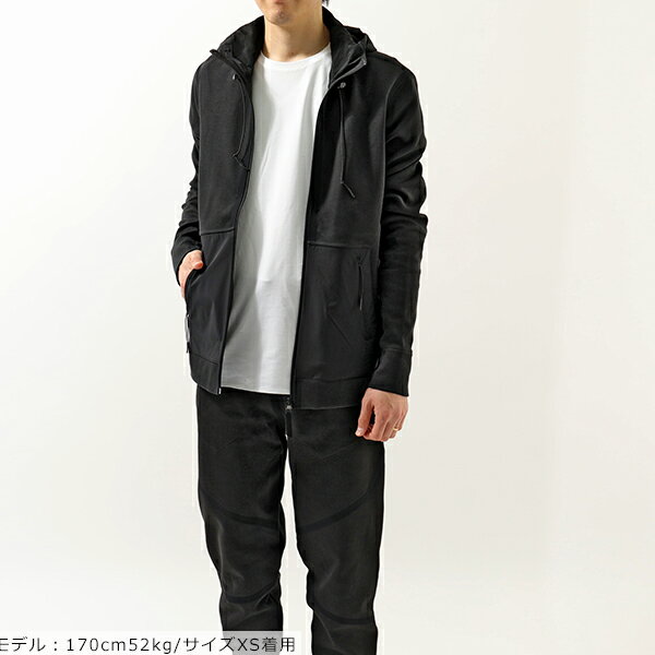 【ポイント20倍対象！7/19 20:00〜7/22 9:59】ISAORA イサオラ 4010 TAPED ZIP HOODY ジップアップ スウェット 長袖 パーカー BLACK メンズ