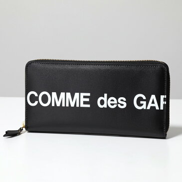 【エントリーでポイント最大12倍！30日21時〜23時59まで】COMME des GARCONS コムデギャルソン SA0110HL HUGE LOGO レザー ラウンドファスナー長財布 BLACK メンズ