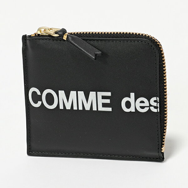 COMME des GARCONS コムデギャルソン コインケース HUGE LOGO SA3100HL メンズ レディース L字ファスナー ミニ財布 小銭入れ BLACK