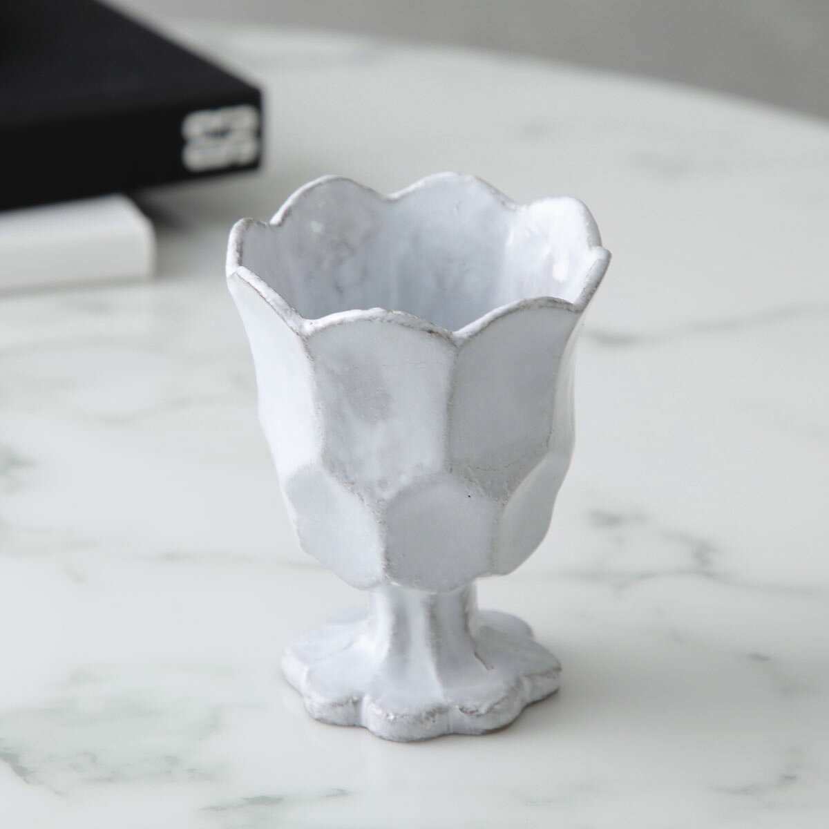 Astier de Villatte アスティエ・ド・ヴィラット スタンドタンブラー Petulla Tumbler on Stand with Petals TSSPTL5 陶器 食器 カップ 【返品交換不可】