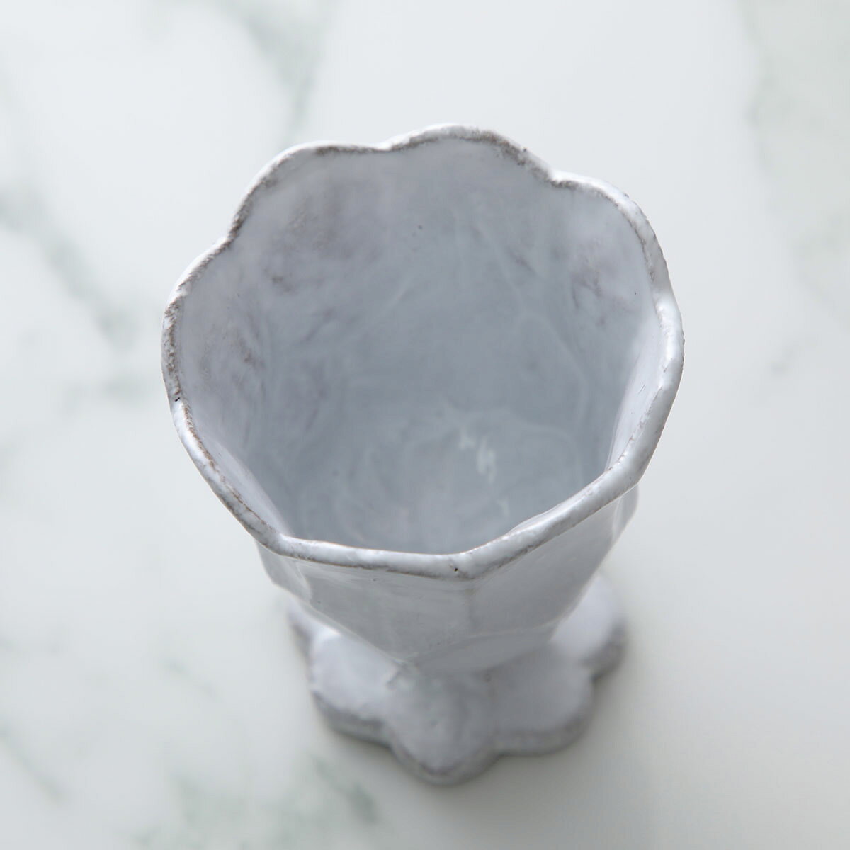 Astier de Villatte アスティエ・ド・ヴィラット スタンドタンブラー Petulla Tumbler on Stand with Petals TSSPTL5 陶器 食器 カップ 【返品交換不可】