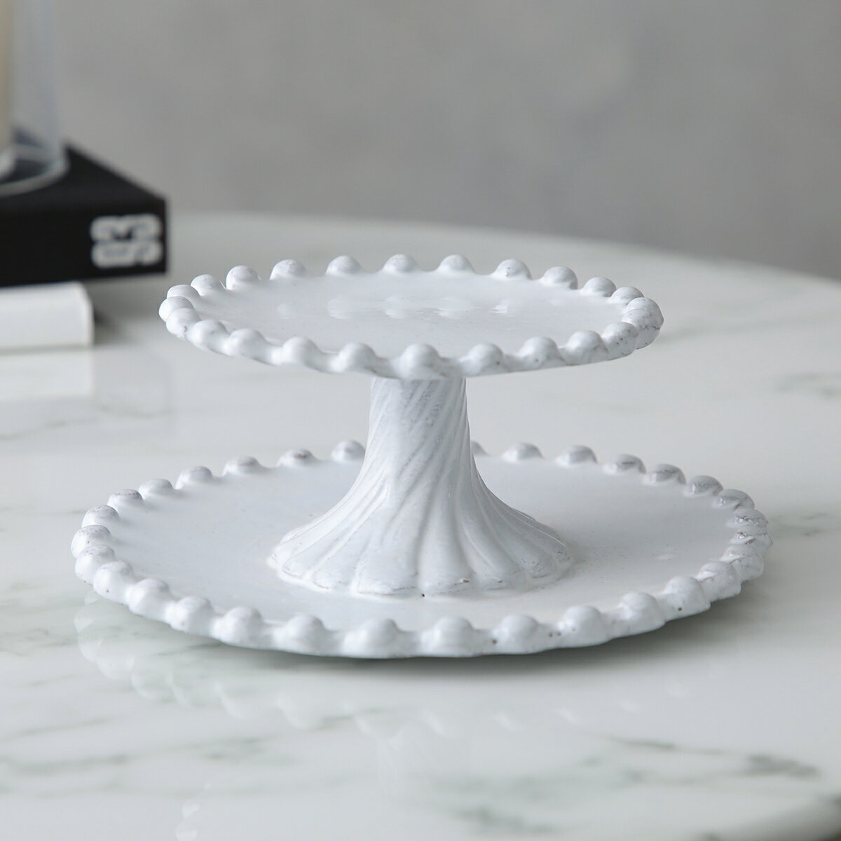 Rakuten - Astier de Villatte アスティエ・ド・ヴィラット ケーキスタンド Adelaide Two Tier Serving Tray CPHADL1 2段 陶器 プレート【返品交換不可】