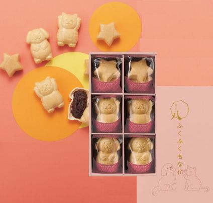 お歳暮 和菓子 菓匠八 ふくふく もなか 6個 手づくり最中 にゃんこ 猫 菓子 犬 菓子 大人気 プレゼント つぶあん ご挨拶 内祝 お返し 出産内祝い 結婚内祝い 快気祝い かわいい 石川復興応援商品