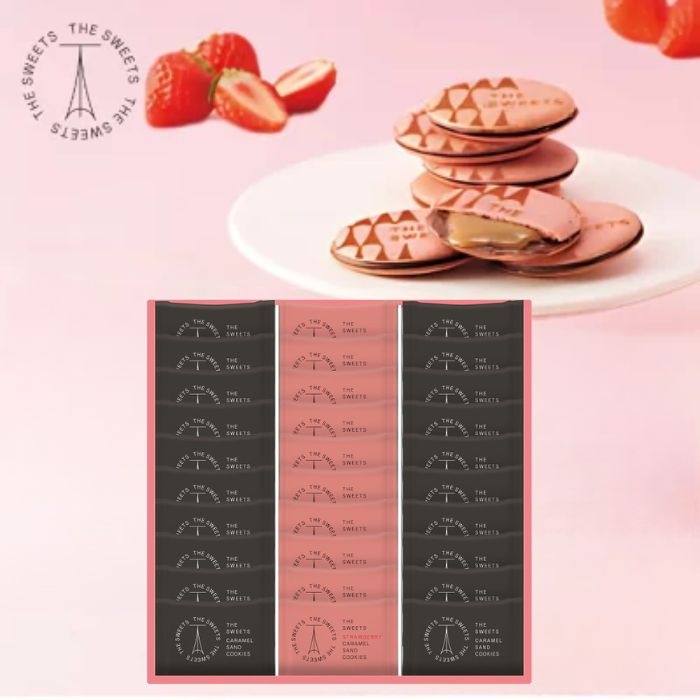 ザ・スウィーツ キャラメルサンドクッキー オリジナル＆いちご 30個 【御礼内祝/洋菓子/お菓子/出産内祝い/御礼/ギフトセット/結婚内祝い/快気祝い/お返し/スイーツ・お菓子】