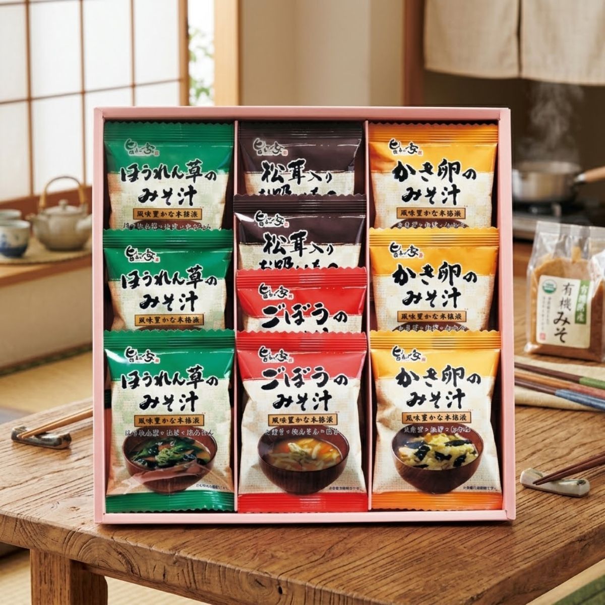 乐天商城 - 旨み家 本格派フリーズドライ お味噌汁・お吸い物詰合せ 10食 M-C お歳暮 美味しいスープ お返し 内祝 香典返し