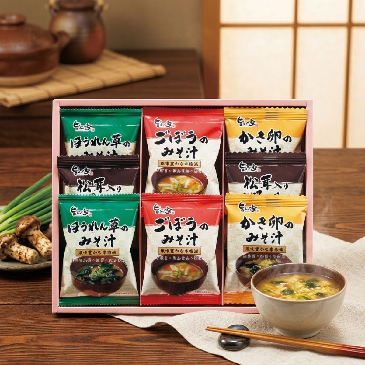 乐天商城 - 旨み家 本格派フリーズドライフリーズドライ お味噌汁・お吸い物詰合せ 8食 M-B【お歳暮ギフト/美味しいスープ/お吸い物/内祝/お返し/出産内祝い/結婚内祝い/快気祝い/香典返し/法要法事】