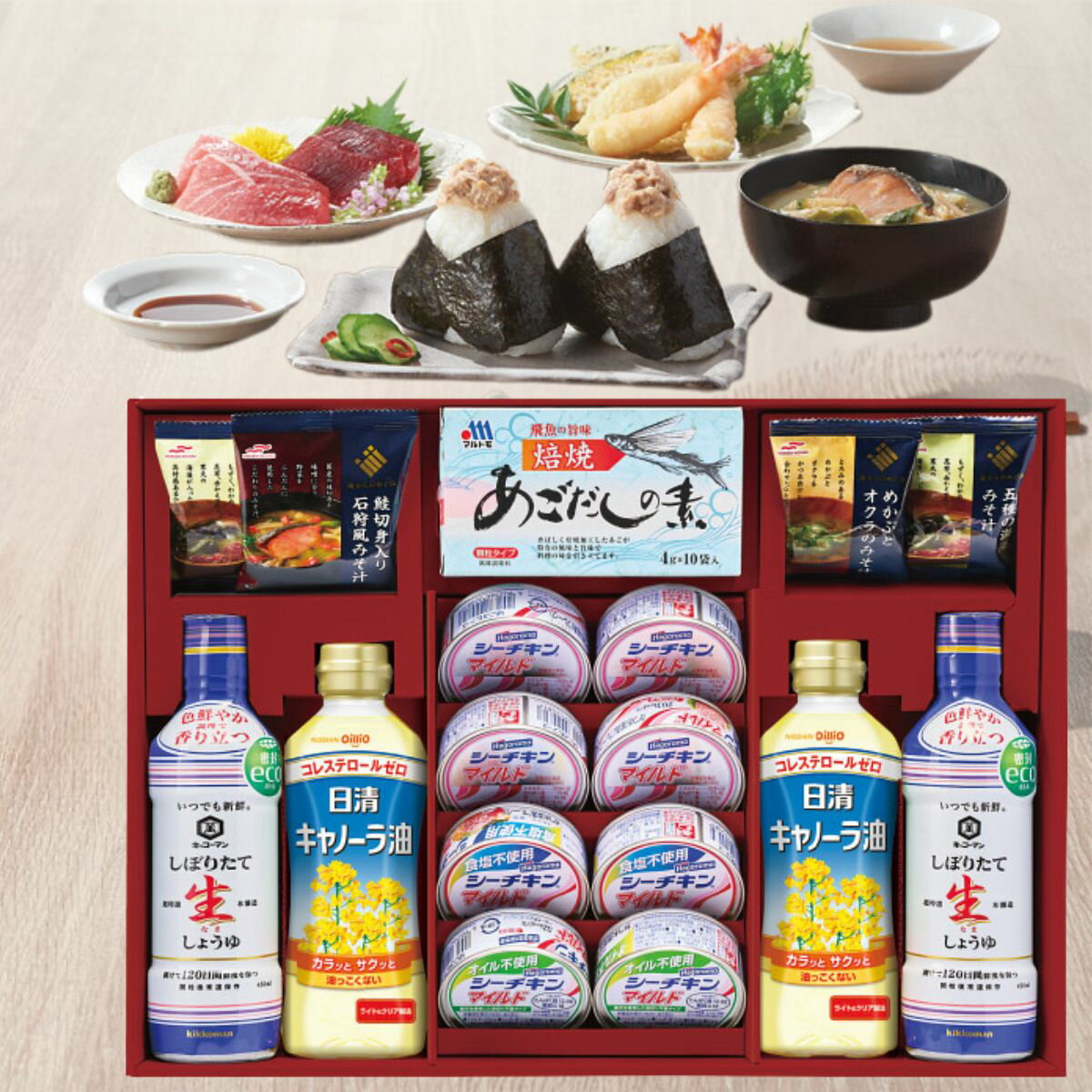 樂天商城 - 食品バラエティギフト 百味彩和膳 HST50A シーチキン 調味料 白子のり 味噌汁【お歳暮/お供え/入学内祝/出産内祝い/お礼/御祝い/内祝い/快気祝い/香典返し/法事】