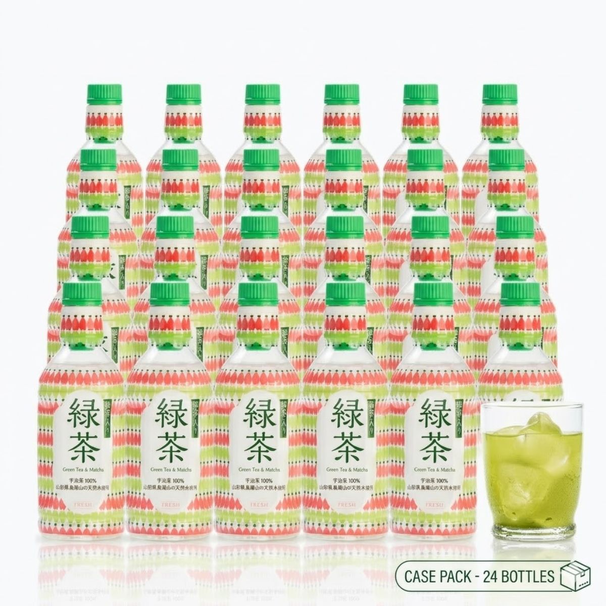 乐天商城 - 宇治茶100％ 抹茶入り緑茶 340ml×24本入×1ケース 山形県烏海山の天然水使用 京都宇治産抹茶使用 緑茶飲料 健康