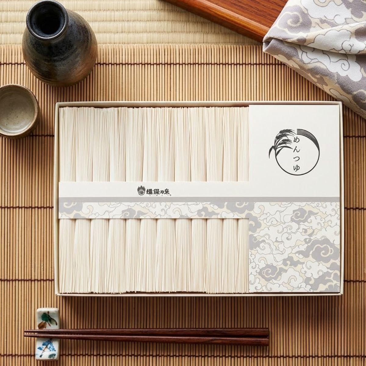 With Vanity Case - そうめん 揖保乃糸 上級品 手延素麺 つゆ付き JT30 父の日 御中元 内祝 快気祝い 出産祝い 香典返し 揖保の糸
