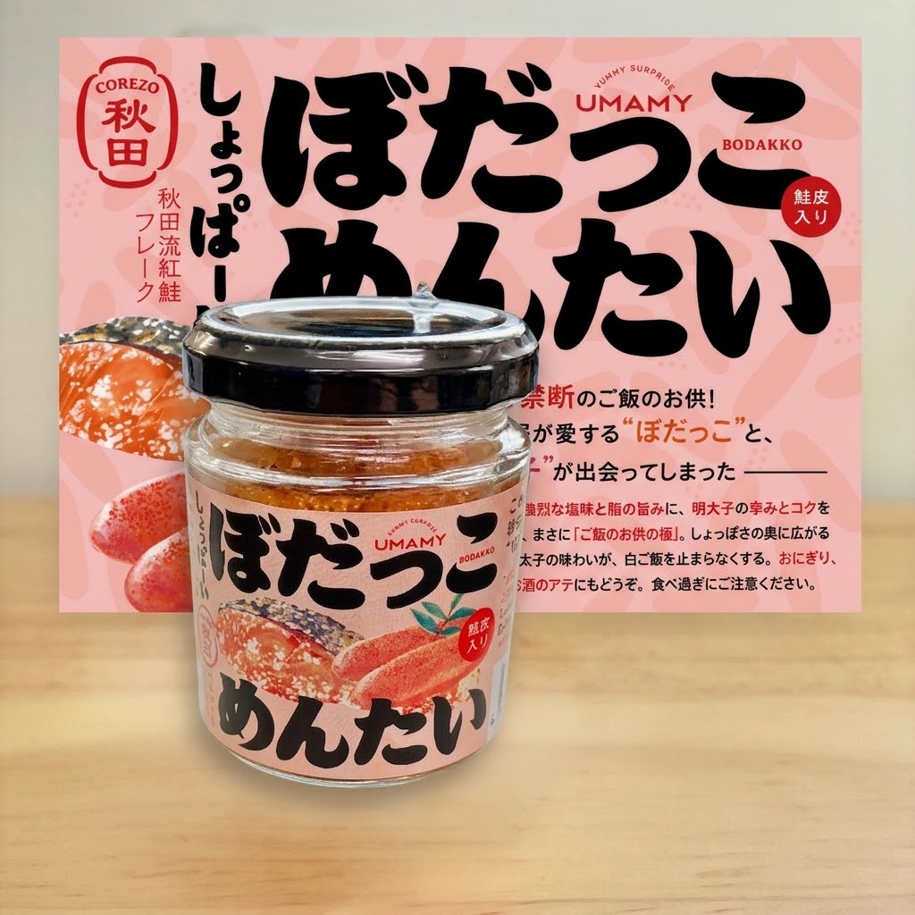 明太子 ご飯のお供 しょっぱーい ぼだっこ めんたい 激辛口（塩辛い）秋田 楽天1位 鮭 サケ 鮭フレーク 紅鮭 めんたいこ ソウルフード お茶漬け グルメ 秋田のおみやげ 大人気 お茶漬けの素 瓶詰