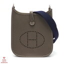 HERMES エルメス エヴリン TPM 16 アマゾン W刻印 トリヨンクレマンス エトゥープ×ブルーインディゴ×シルバー金具【送料無料】【中古】【レディース】【ショルダーバッグ】【コンパクト】【軽量】【ポシェット】【バッグ】