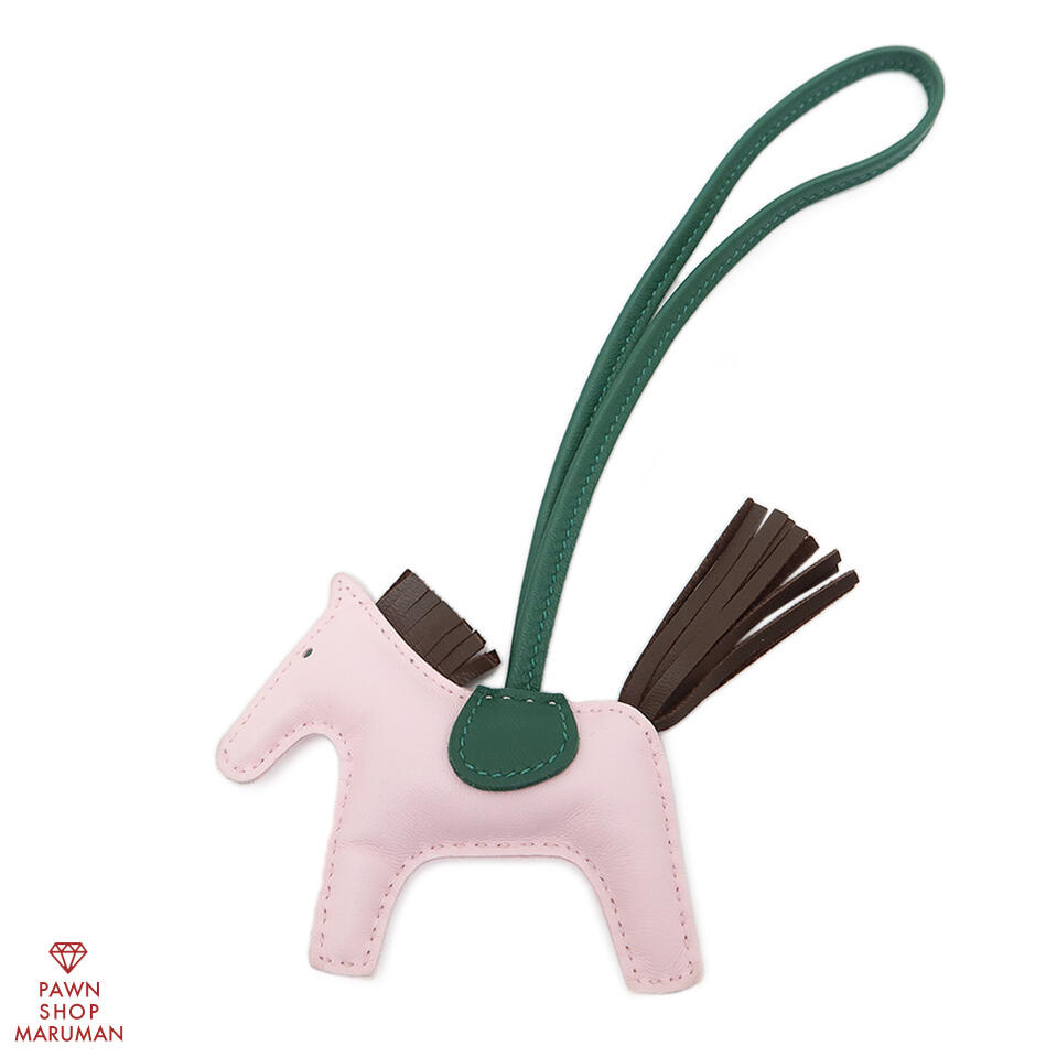 HERMES エルメス ロデオチャームPM K刻印 アニョーミロ ローズダーリン×ショコラ×ヴェールモワイヤン ..