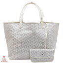 GOYARD ゴヤール サンルイGM MAE020244 PVC×レザー ホワイト×シルバー金具【送料無料】【中古】【メンズ レディース】【トート】【ショルダー...