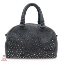CHRISTIAN LOUBOUTIN クリスチャンルブタン パネトーネ スモール 2WAYバッグ レザー ブラック×ガンメタル【送料無料】【中古】【レディース】【スパイク】【ショルダーバッグ】【ハンドバッグ】【2WAY】