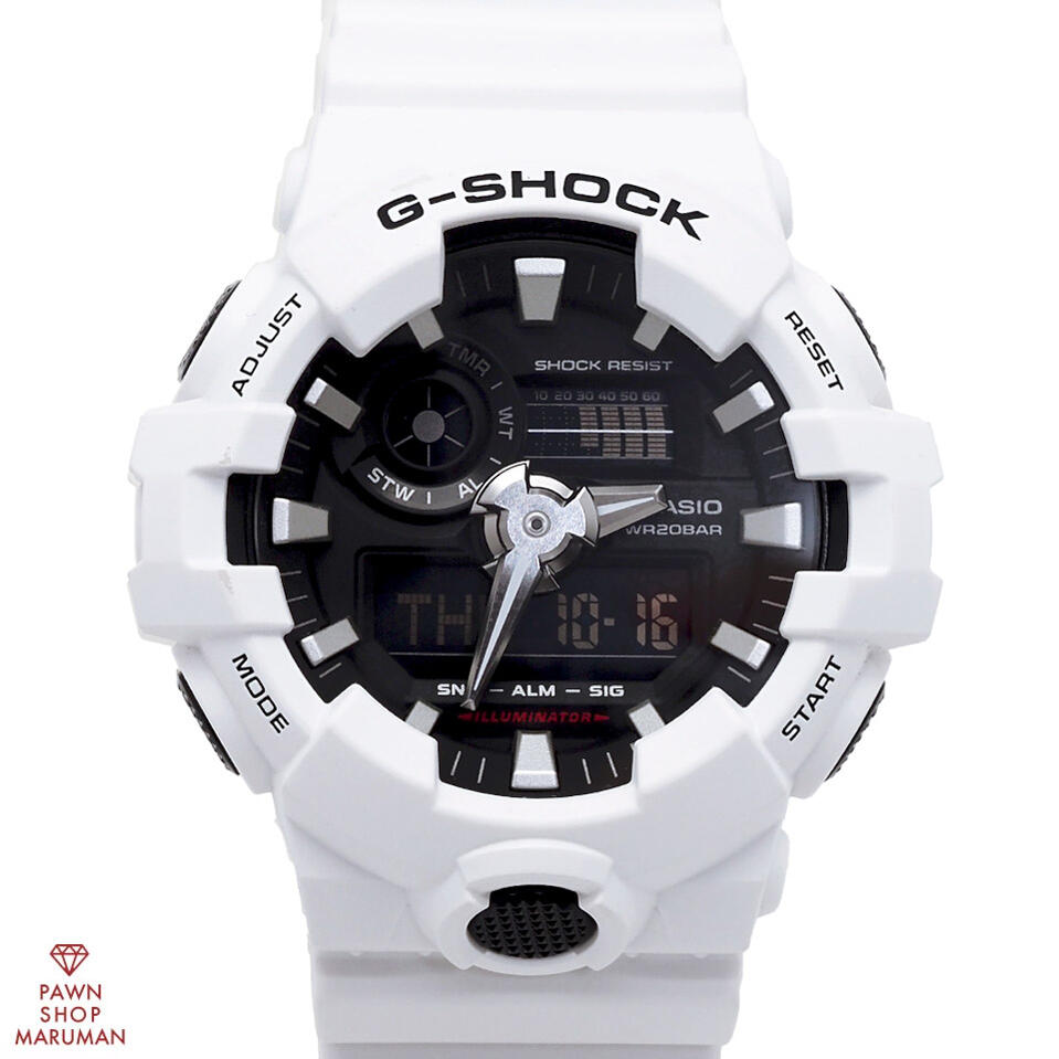 CASIO カシオ G-SHOCK GA-700 SERIES GA-700-7AJF クォーツ 樹脂 デジアナ 【送料無料】【中古】【メンズ】【腕時計】【デジアナ】【白】(2)