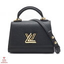 LOUIS VUITTON ルイ ヴィトン ツイスト ワンハンドル BB M59090 トリヨンレザー ブラック×ゴールド金具(ミラー欠品)【送料無料】【中古】...
