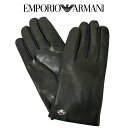 【秋冬 国内正規】エンポリオ アルマーニ【EMPORIO ARMANI】メンズグローブ　ラムナッパレザー　手袋 624525