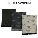 アルマーニ 【秋冬 国内正規】エンポリオ アルマーニ【EMPORIO ARMANI】 ストール　スカーフ ウール製ジャガードロゴ 625048