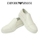 【春夏　国内正規】エンポリオ アルマーニ【EMPORIO ARMANI】スニーカー レザー製 スリッポン品番　X4Y002 XN212