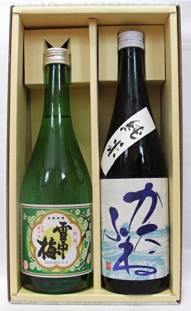 楽天甘党・辛党丸田屋父の日にも！6月15日までポイント5倍！美味しい日本酒飲み比べセット！■送料無料■化粧箱入　上越日本酒甘口飲み比べ　雪中梅720ml・純米　かたふね720ml【あす楽_土曜営業】【marutaya】【RCP】まるたや　父の日