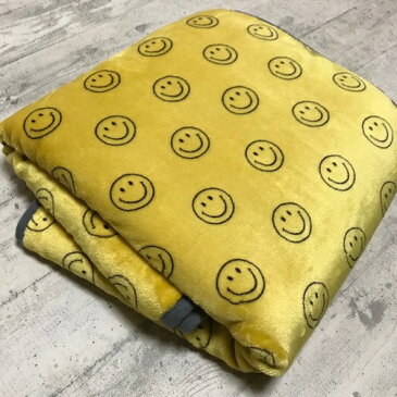 ニコ　フランネルボア　ブランケット　M　イエロー　NICO BLANKET M YELLOW 140×100cm【スマイル／スマイルブランケット／ボア／ひざ掛け／ひざかけ／ACCENT／2018】【楽ギフ_メッセ入力】