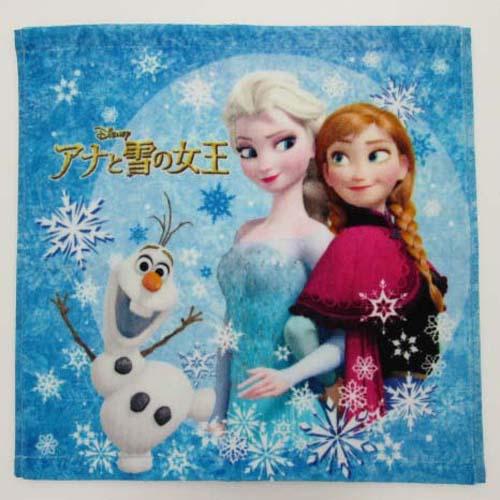 アナと雪の女王 アナと雪の女王　ウォッシュタオル　ディズニー【disney／ディズニー映画／ディズニープリンセス／アナ／エルサ／オラフ／アナとゆきのじょおう／大判ハンカチ／タオル】【楽ギフ_メッセ入力】