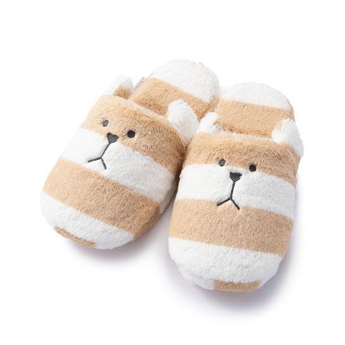 クラフトホリック　スリッパ　ベージュ　ボーダースロース（くま） CRAFTHOLIC SLIPPER BORDER SLOTH C586-27【シンプルコレクション／ルームスリッパ／ルームシューズ】【楽ギフ_メッセ入力】