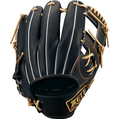 ゼット ZETT プロステイタス軟式グラブ 遊撃手・二塁手用 ナイトブラック×パステルブラウン　右投げ BRGB30766　2024年10月31日までポイント5倍