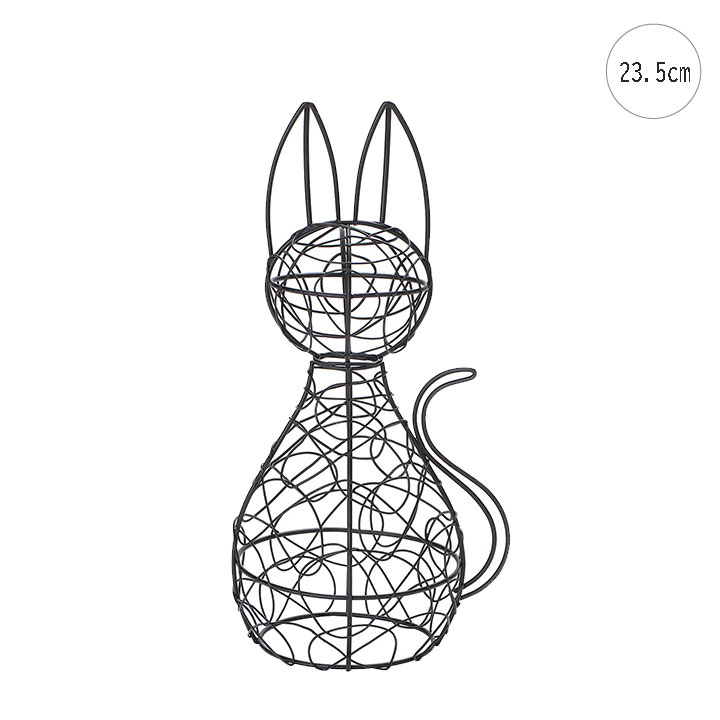 【ハロウィン 飾り】【3個セット】ワイヤー猫(ブラック) 猫 秋 造花 ディスプレイ 店舗 インテリア ハロウィン 装飾 オシャレ かわいい