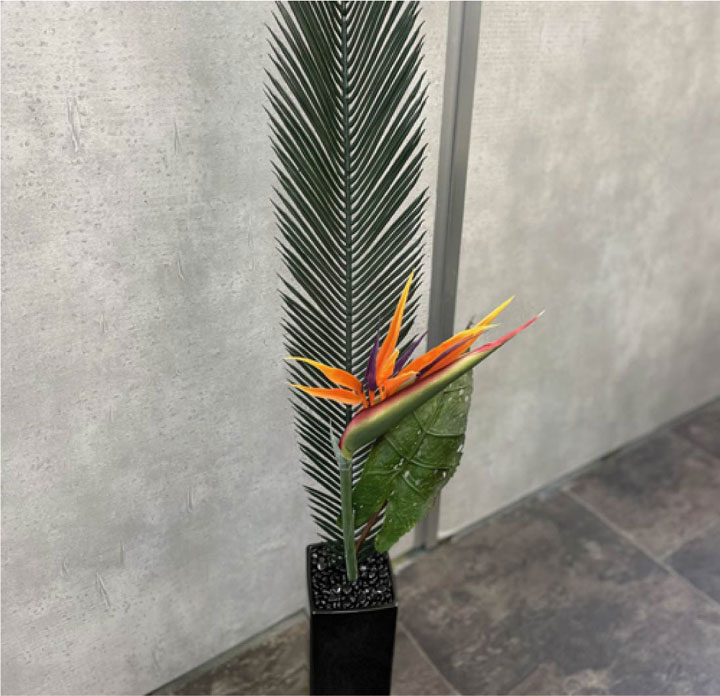 【展示品処分1点限り】トロピカルアレンジ (触媒加工済) インテリア 観葉植物 無光触媒 夏 グリー ...