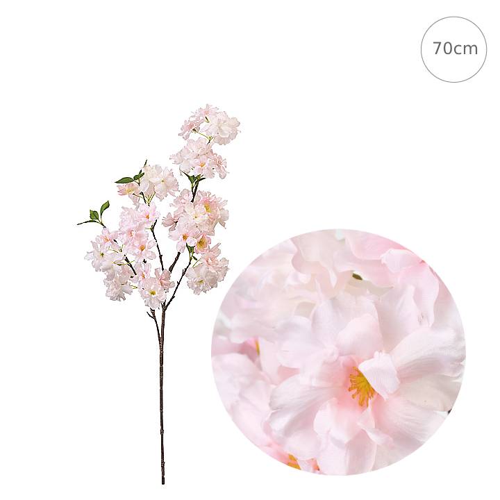 【新作】【3本セット】まつり山桜 (65cm) 春 店舗装飾 インテリアディスプレイ 季節 演出 飾り イベント 装飾 造花 観葉植物 アートグリーン さくら 葉っぱ付 アレンジ 和風 洋風 華やか