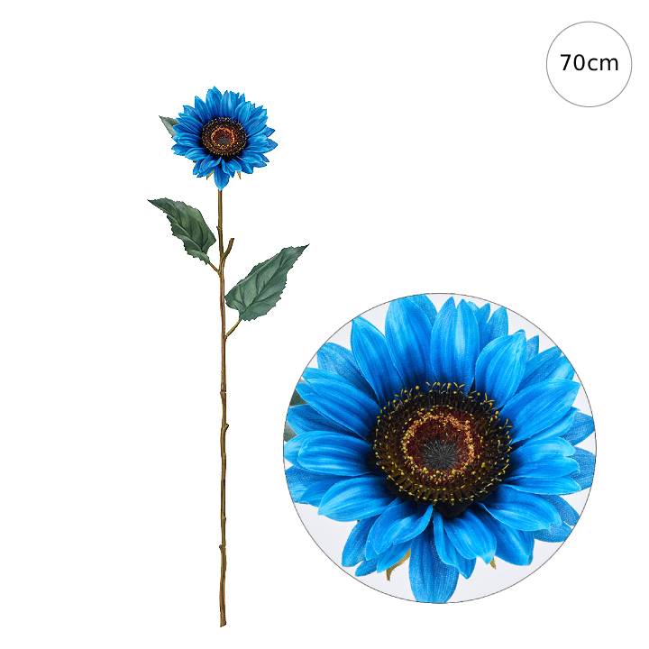 乐天商城 - 新色【5本セット】サンセットサンフラワー (70cm) 夏 フェイクフラワー 造花 装飾 インテリアディスプレイ 季節 演出 飾り イベント 花束 観葉植物 アートグリーン 向日葵
