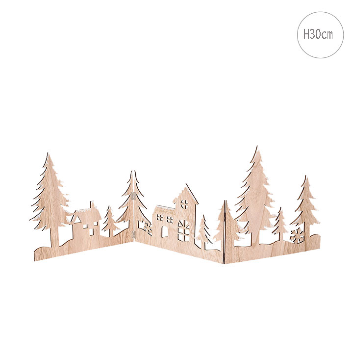 ウインターシーン (H30cm)クリスマス 木製 飾り アートフラワー リース 玄関 オーナメント インテリア クリスマスリース ギフト クリスマス 玄関 クリ...