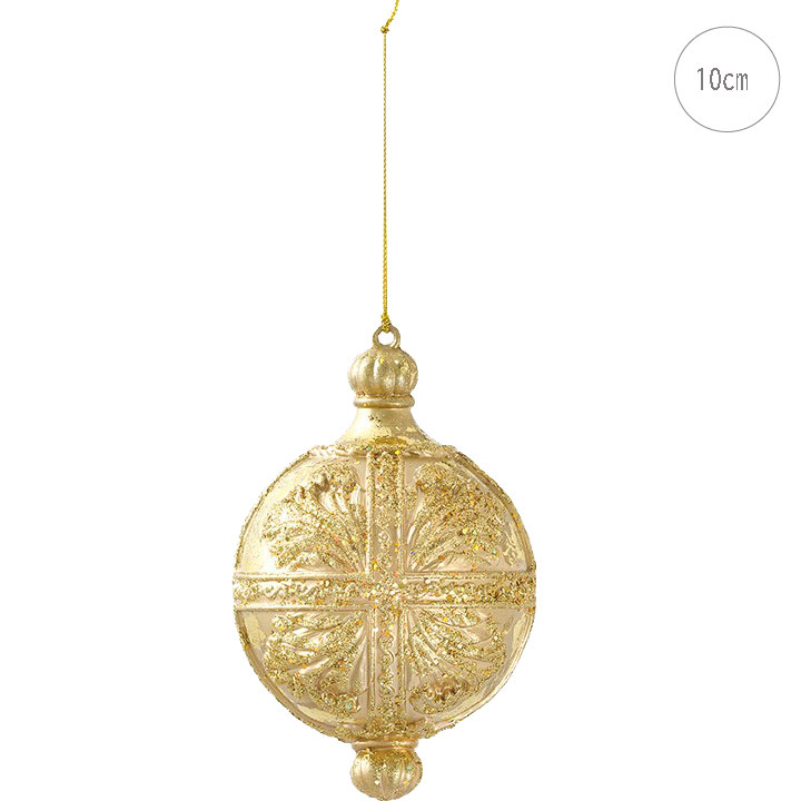 楽天マリイソル楽天市場店【在庫限り】【クリスマス飾り】【5個セット】クラシカルヨーロピアンボール （グリッター） クリスマス 飾り ゴージャス アラビアン ゴールド キラキラ 高級