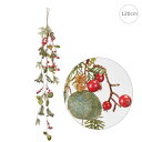 【2本セット】【クリスマス 飾り】ノエルバインガーランド (120cm) 赤い 実 サンキライ 縁起物 北欧 ナチュラル 上品 高級 豪華 おしゃれ 飾り 装飾 壁 壁掛け スワッグ 店舗 ショップ 施設 パーティー 業務用