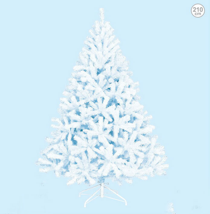 【防炎】ホワイトパインツリー (210cm) 型くずれしない 白 クリスマス ツリー オーナメント LED おしゃれ インテリア ヌードツリー 置物 ボール ク...
