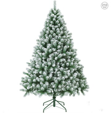 雪をかぶったような210cmスノーパインツリー クリスマスツリー (クリスマス/デコレーション/モチーフ/ディスプレイ/オーナメント/イルミネーションやクリスマスツリーで楽しく装飾・・・プレゼントに・・・