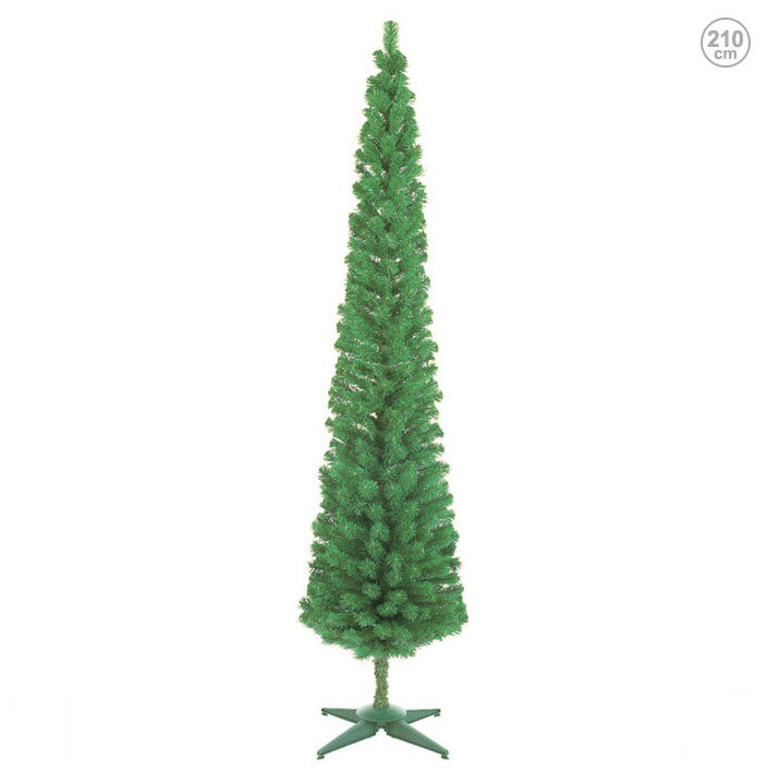 【防炎】スレンダーツリー (210cm) クリスマス ツリー オーナメント LED おしゃれ インテリア ヌードツリー 置物 ボール クラシック スノー 雪 北...